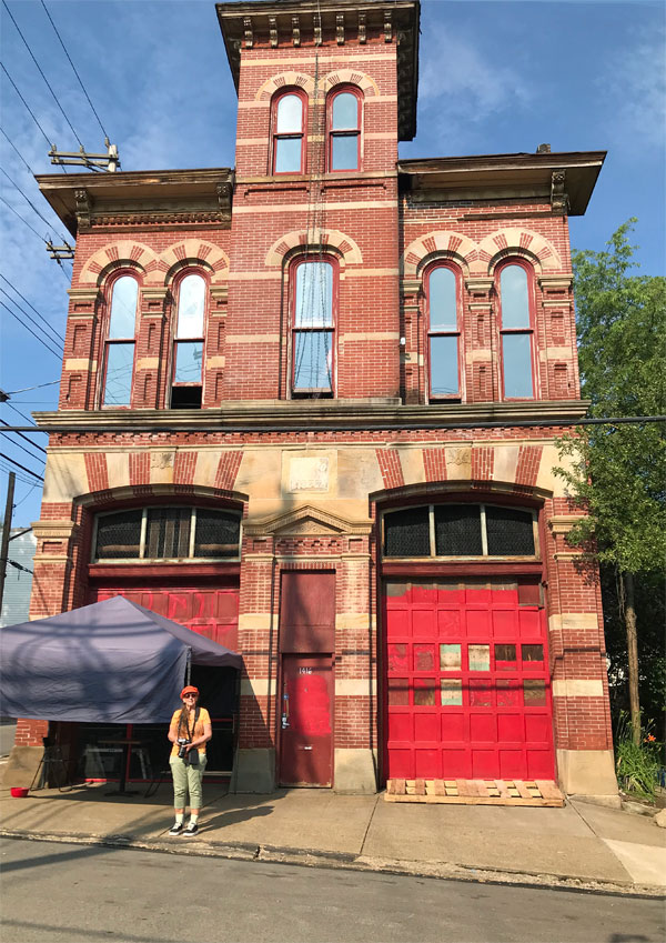 The fire house and Karen Duquette